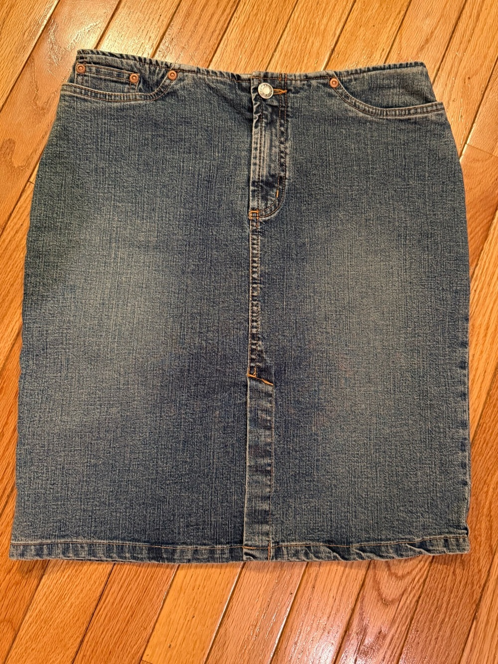 VTG Old Navy Blue Jeans Light Wash Denim Skirt y2k 90s